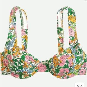 J. Crew Underwire bikini top in Liberty® Mini Floral Walk
